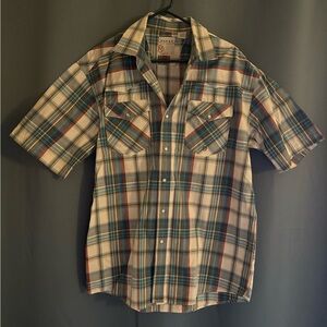 Roper - Vintage-Inspired Western Work Shirt – Men’s Large - Plaid